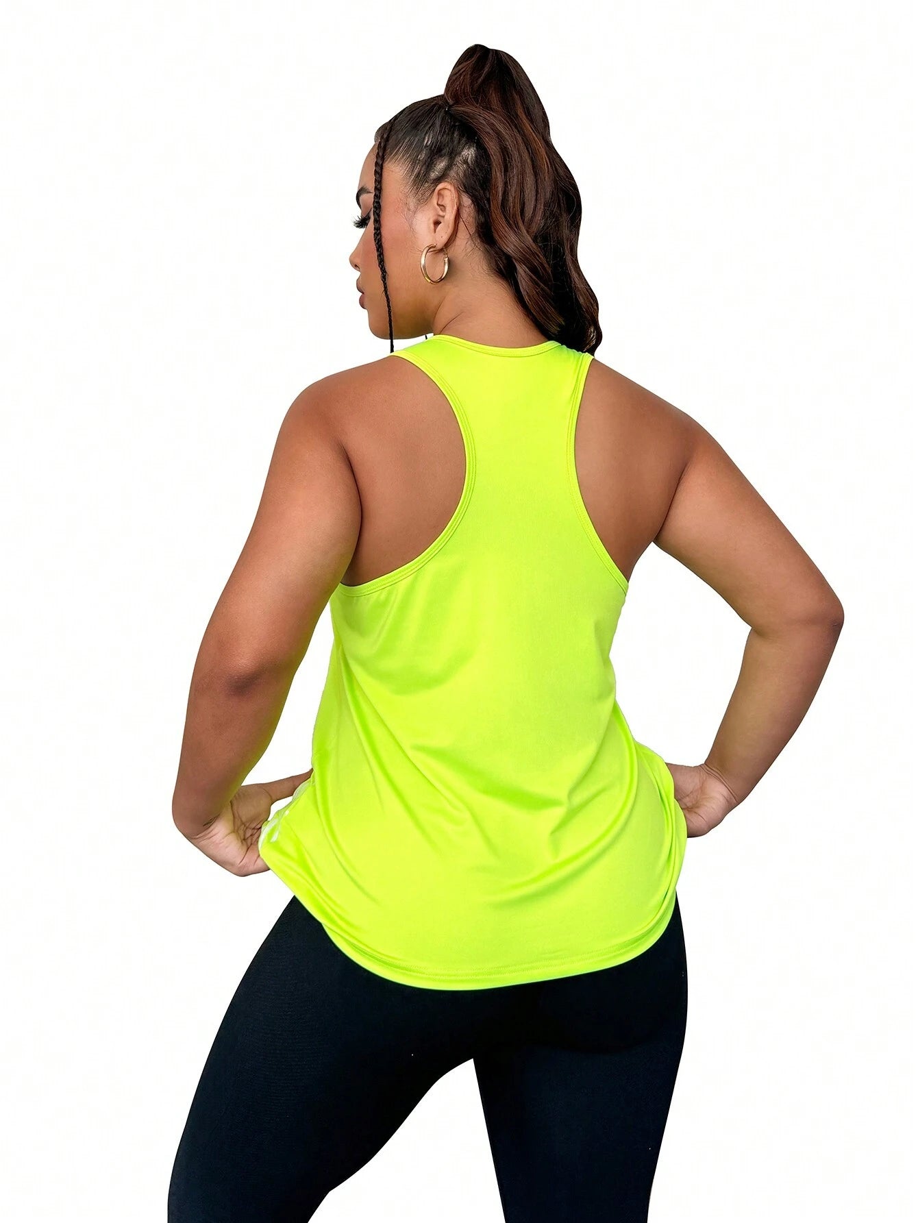 Plus Size Letter Print Athletic Tank Top