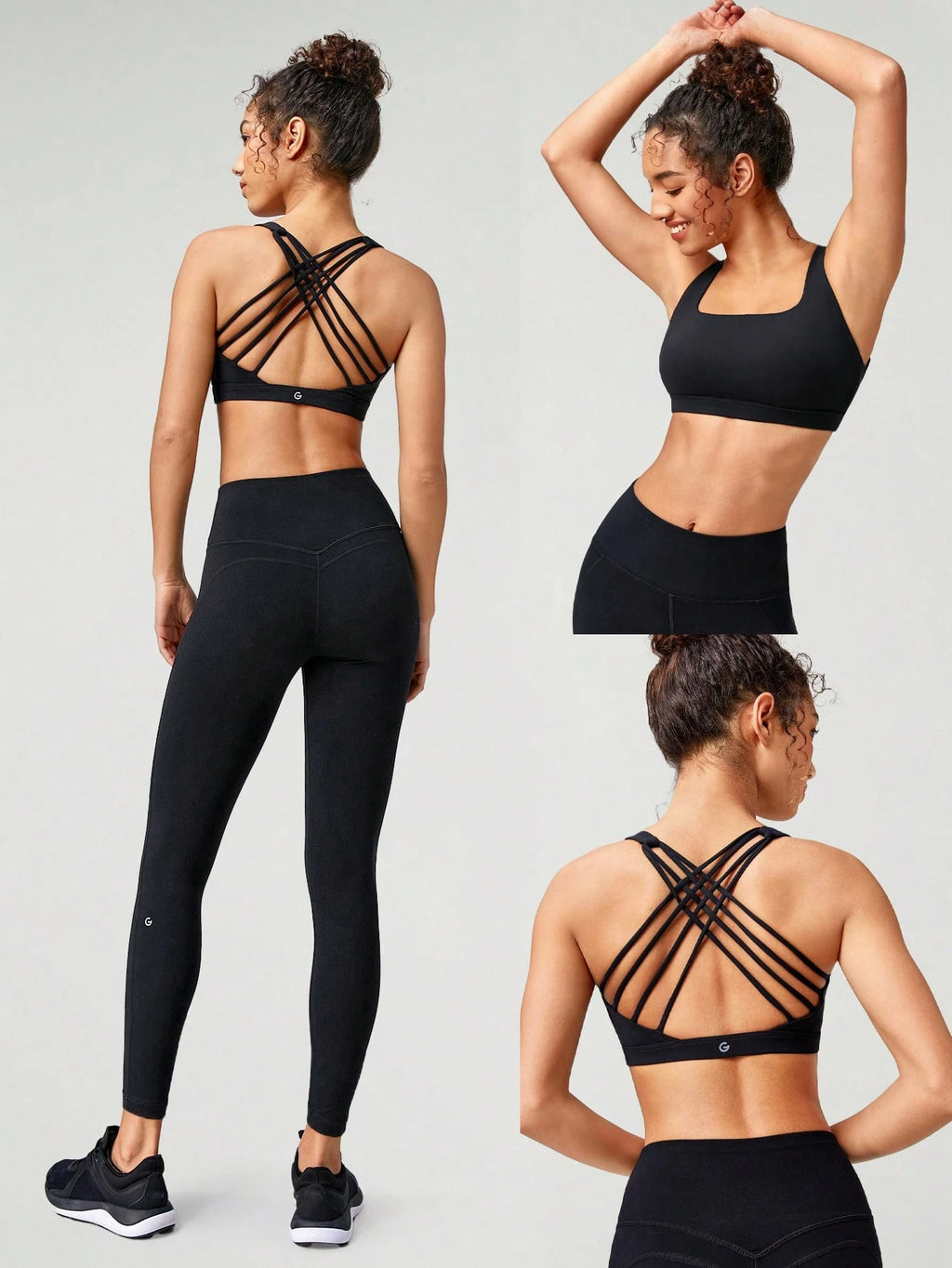 GLOWMODE Featherfit™ Essential Multi-Strap Bra for Light Support in Low Impact Yoga - Fall/Winter Collection
