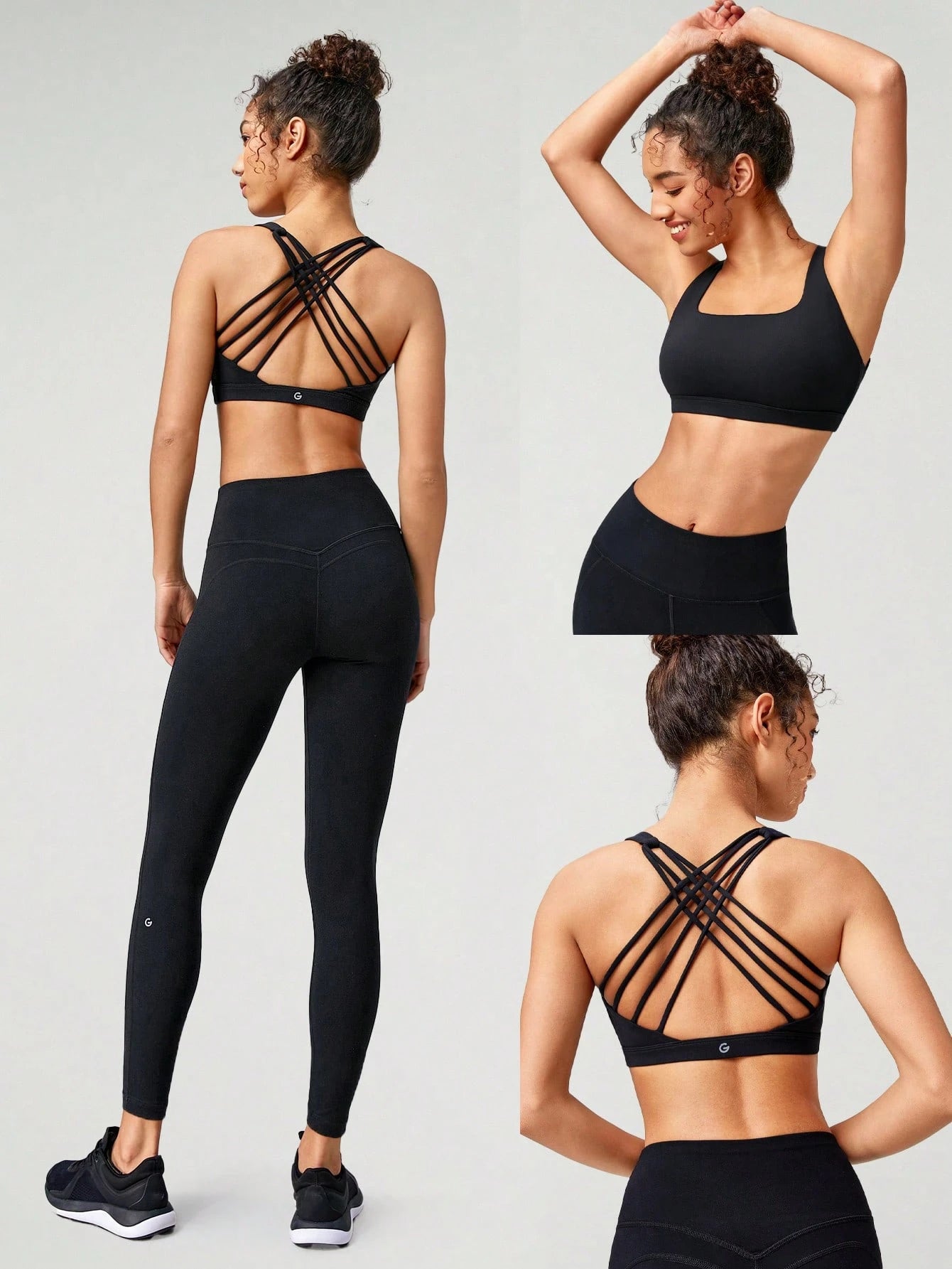 GLOWMODE Featherfit™ Essential Multi-Strap Bra for Light Support in Low Impact Yoga - Fall/Winter Collection